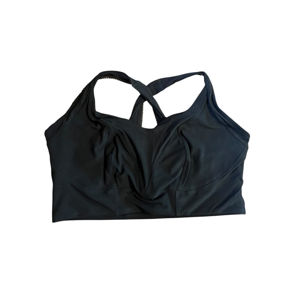 Phoenix Bergen Lace Trip Bra Black Wire Free Sports Bra 2X C-DD UV Protection